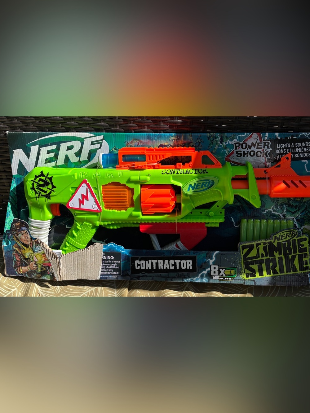 Nerf Contractor Zombie Blaster Power Shock Lights and Sounds